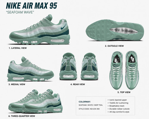 Nike air max custom seafoam - 95,
