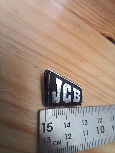 Original vtg jcb enamel - enamel, badge