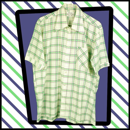 1970 checked s shirt - 1970's, s/s