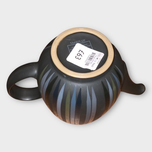 Denby jet stripes teapot - jet,