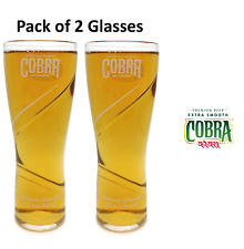Cobra glass (2Pcs) Cobra Indian Lager Pint Glasses Cobra Glasses
