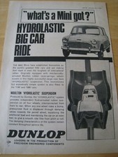 MINI HYDROLASTIC SUSPENSION CAR 1965 POSTER ADVERT READY FRAME A4 SIZE FILE R