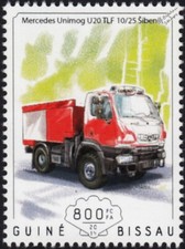 MERCEDES-BENZ UNIMOG U20 TLF 10/25 Fire Engine Truck Firefighting Stamp #374