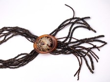 Brown Seed Bead Necklace with