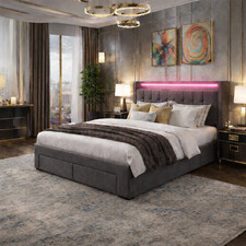 Modern Grey Double Ottoman