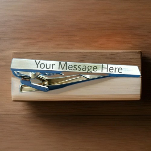 Personalised tie pin bar clip - bar,