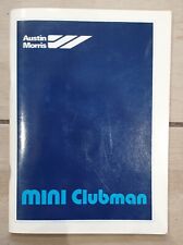 Austin Morris Mini Clubman Driver's Handbook Publication No Akm3548 7th ed 1979