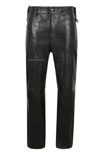 Men leather pants - men,