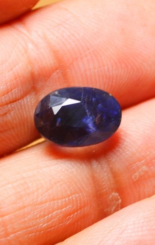 Iolite gemstone oval - oval, shape