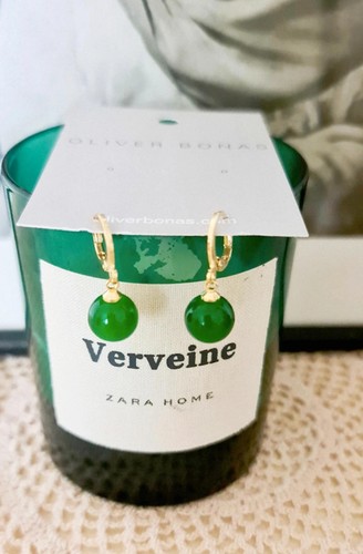 Gold plate and faux - , emerald