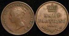 Half Farthing 1839 to 1856
