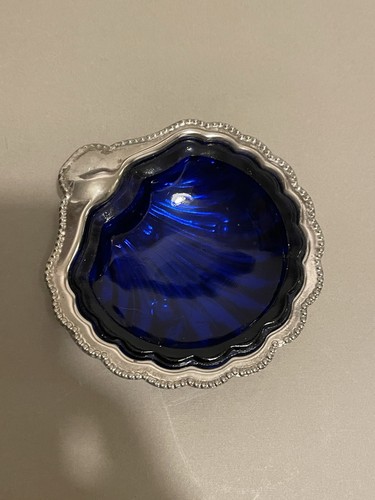 Vtg silver plate clam - silver,