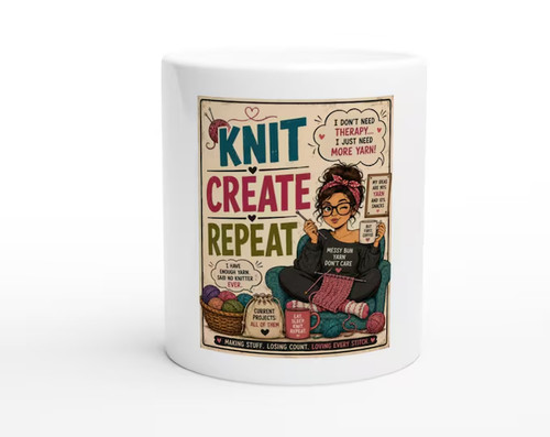 Knitters mug knit create - mug,