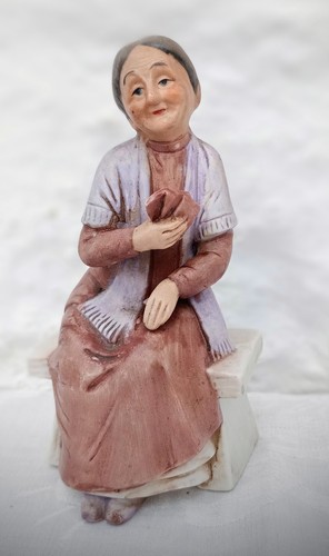 Old woman with playing cards - with,