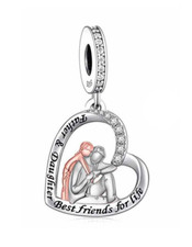 Father And Daughter Best Friends For Life Charm Dad Daddy 925 Sterling Silver