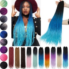 24" Long Ombre Crochet Braiding Senegalese Box Afro Twist Braids Hair Extensions