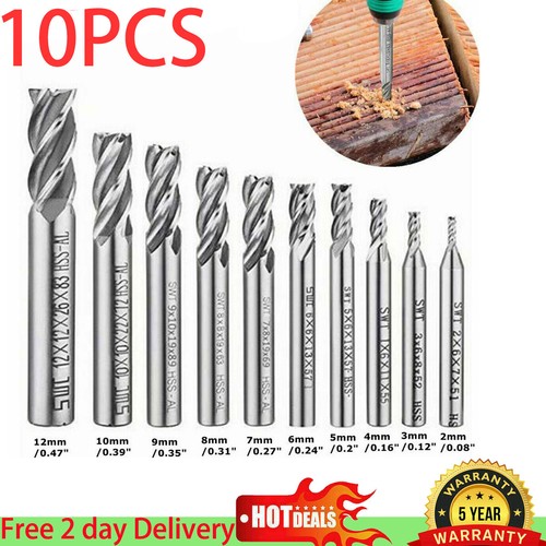 10pcs 12mm hss straight - 10pcs,