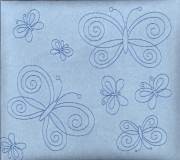 Blue suede butterfly 8x8 - butterfly, 8x8"
