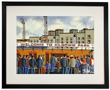 Clydebank, Retro Kilbowie Pk. Football Club F.C Wall Art Print. 20" x 16" Frame