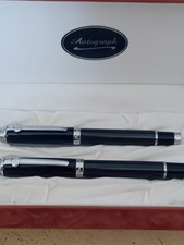 Autograph Luxury Fountain Pen & Rollerball Set +  Ink Convertor Mint Boxed