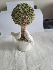 7" 2 Doves In A Tree Porcelain Figurine Unknown Brand