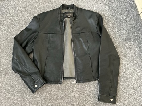 Black leather biker - black, 14