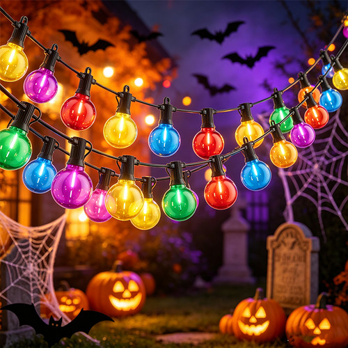 Coloured festoon lights - coloured,
