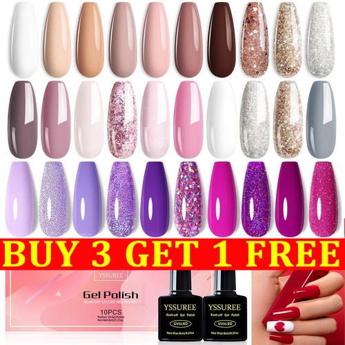 10pcs nail gel polish kit - gel, soak