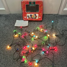 Woolworths Berry Christmas Lights 50 Multi Colour String Light Indoor Vintage