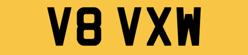 Short digit car reg - v8,