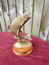 Brass Leaping Salmon Turned