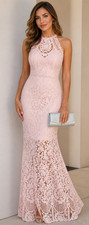 Lipsy VIP Pink Nude Maxi Dress