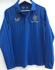 Glasgow Rangers 2021 Football Shirt Castore Long Sleeve Blue Boys Youth XL