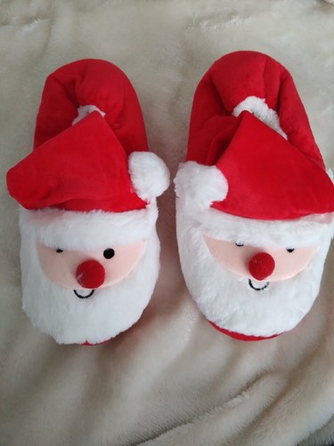 Santa slippers adult size - santa,