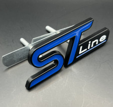 FORD Gloss Blue & Black ST Line Front Grille& Rear Badge Emblem for Fiesta/Focus