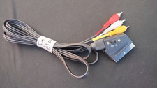 SCART PLUG MALE SWITCHED IN OUT TO 3 PHONO RCA STEREO AUDIO VIDEO CABLE 1.5M
