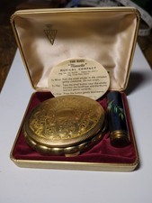 Vintage Kingu of London Minuette Musical Compact with Box and Lipstick Case