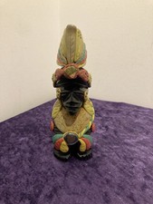 Mexican Carved Black Tribal Figurine Aztec 