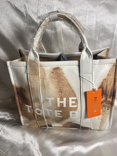 Women cow print tote handbag - women's,