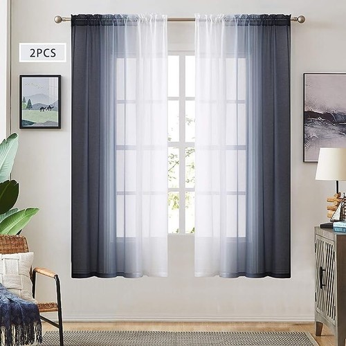 Dark grey ombre - dark, linen