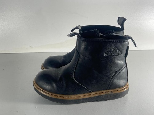 Girls black leather side - m,
