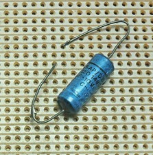 8uF 10V ELECTROLYTIC CAPACITOR CONDENSER AXIAL 85C C1970 VINTAGE 6.5x18mm