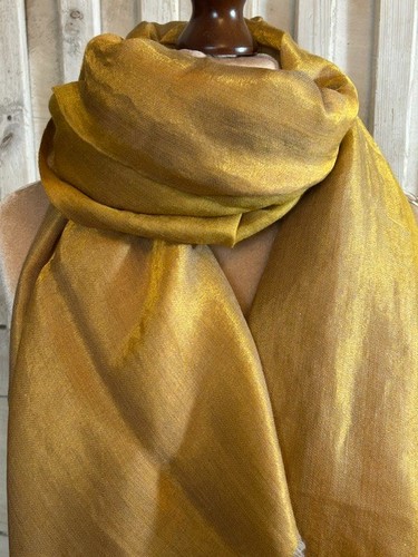 Old gold wool silk - gold,