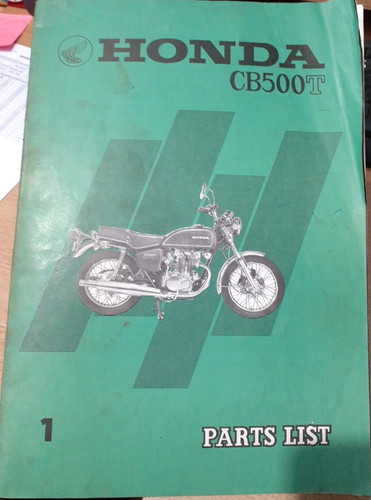 Honda cb500t parts - parts, list