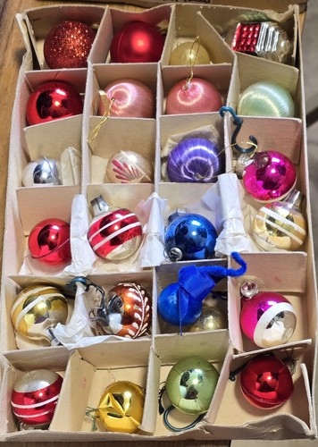 Vintage christmas baubles - christmas,