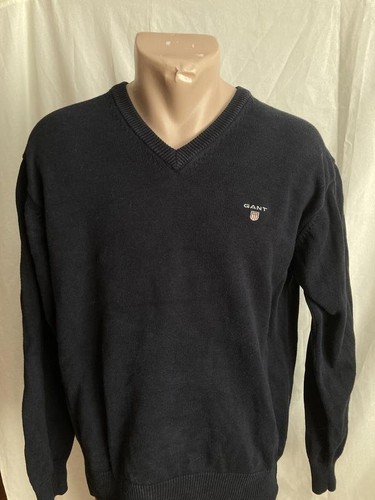Men gant jumper navy cotton - cotton, 40