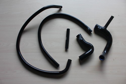 Black silicone hose fit - black,