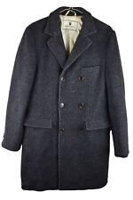 HARTNELL Blue Overcoat size S Womens Button Up Coat Jacket Autumn Casual Wool