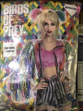 Harley Quinn Birds Of Prey Jacket Fir Fancy Dress Costume Size M-L 