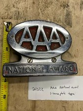Vtg AAA License Plate Topper